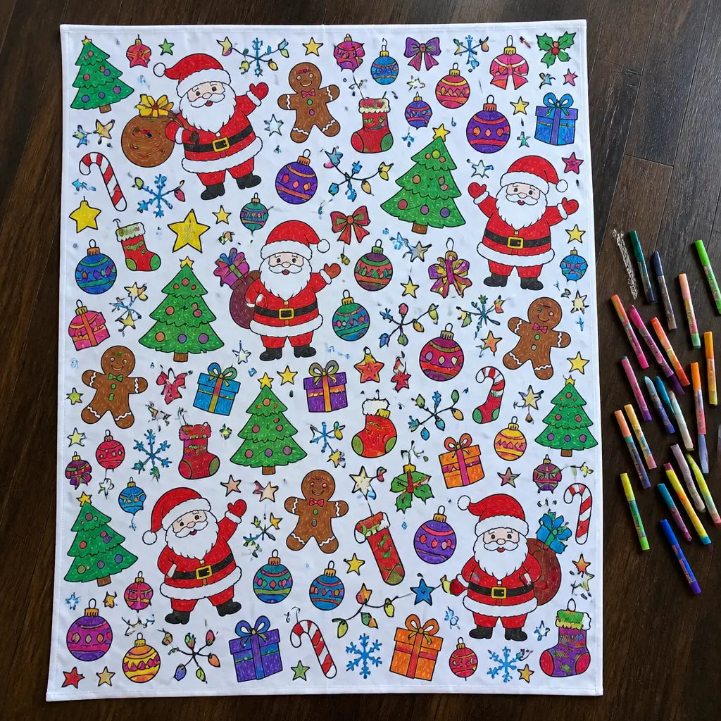 Christmas Coloring Blanket