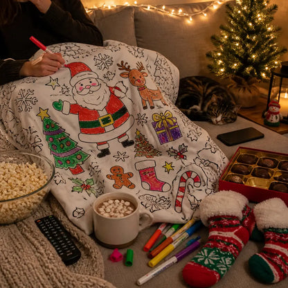 Christmas Coloring Blanket