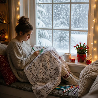 Christmas Coloring Blanket