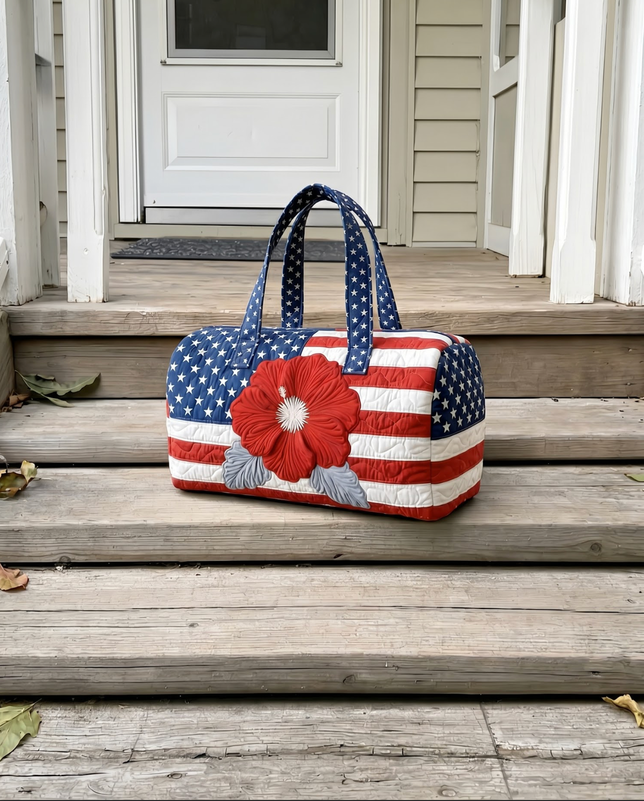 Quilted USA Tote Bag