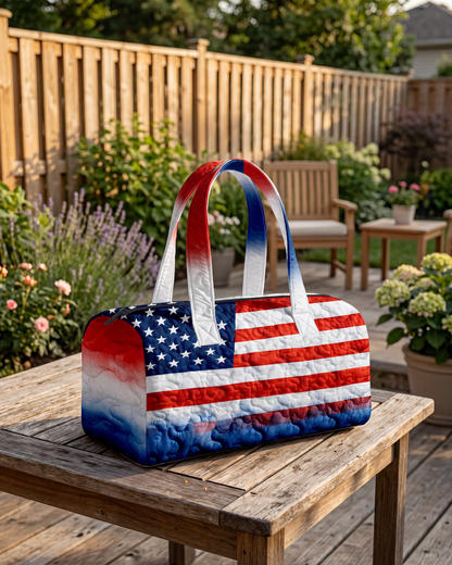 Quilted USA Tote Bag
