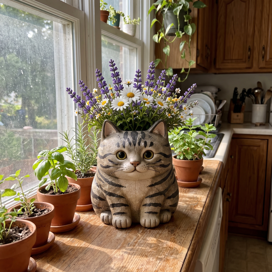 Cat Plant Pots